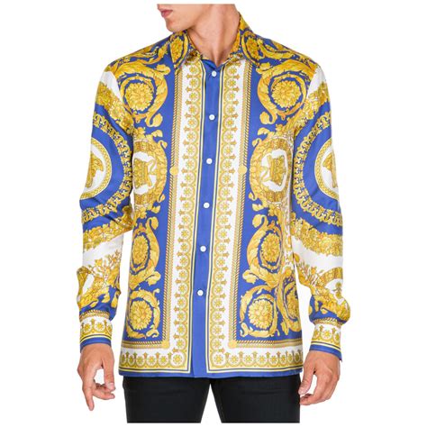 versace collection grecia long sleeve shirt|Versace long sleeve shirt men.